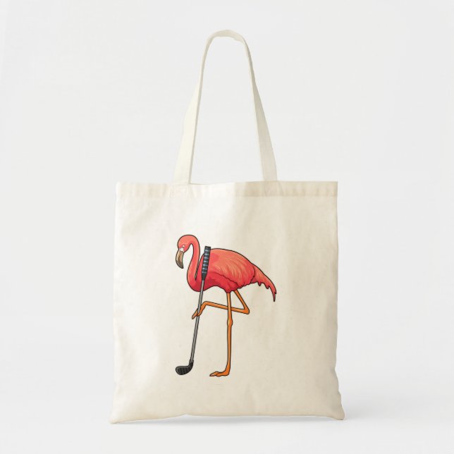 Flamingo at Golf with Golf club Tote Bag (Front)