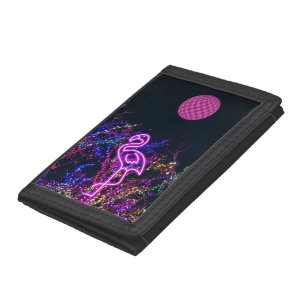 Flamingo at the dance party. Case-Mate iPhone case Trifold Wallet