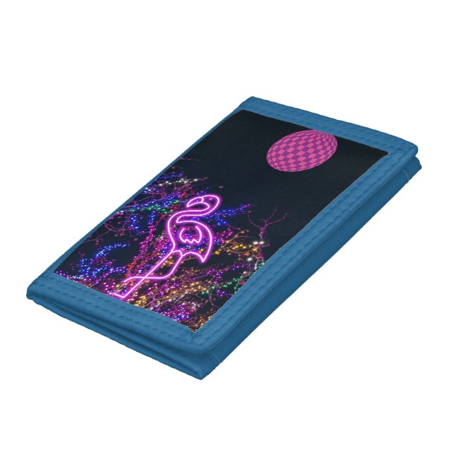 Flamingo at the dance party. Case-Mate iPhone case Trifold Wallet (Bottom)