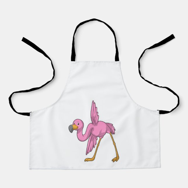 Flamingo at Yoga Stretching exercise Apron (Front)