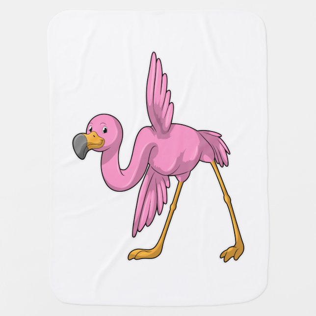 Flamingo at Yoga Stretching exercise Baby Blanket (Front)