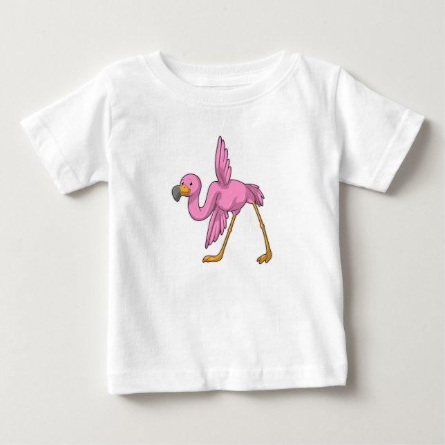 Flamingo at Yoga Stretching exercise Baby T-Shirt (Front)