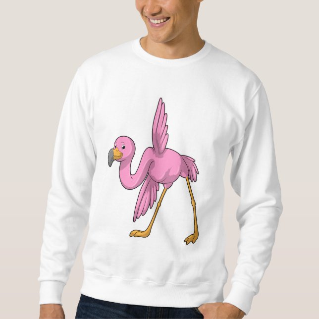 Flamingo at Yoga Stretching exercise Sweatshirt (Front)