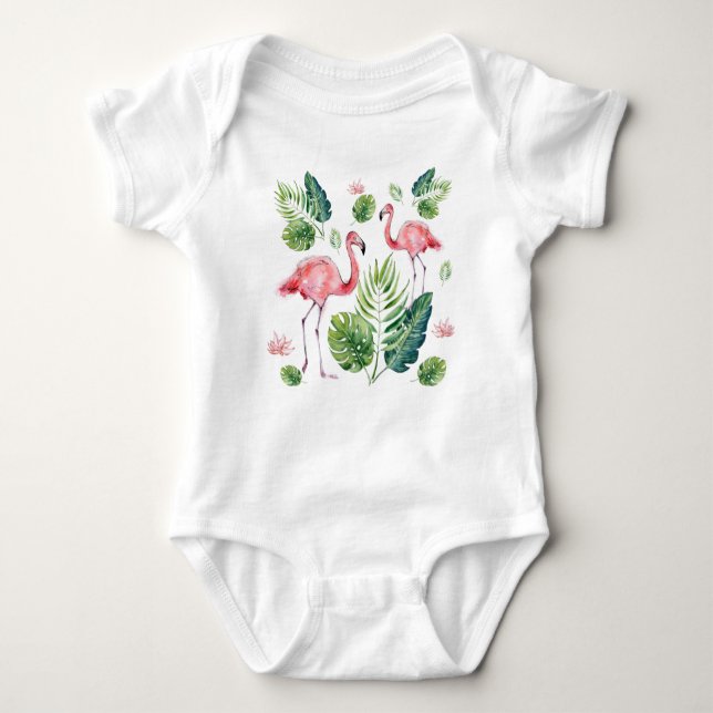 Flamingo Baby Bodysuit (Front)