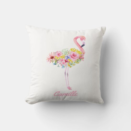 Flamingo Baby Nursery Custom Pillow