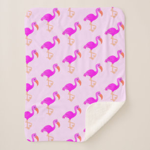 Flamingo Baby Sherpa Blanket