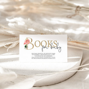 Flamingo Baby Shower Book Request Enclosure Card