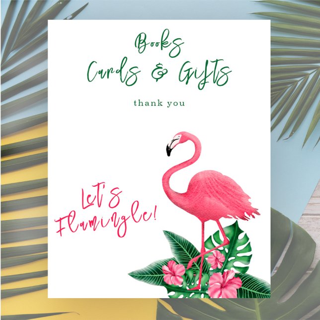 flamingo baby shower Books cards and gifts Poster (Creator Uploaded)
