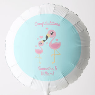 Flamingo Baby Shower Cute Tropical Balloon