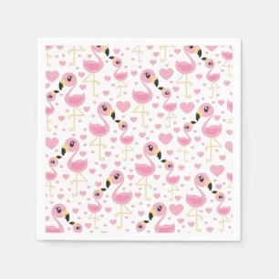 Flamingo Baby Shower Cute Tropical Napkins