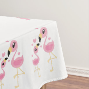Flamingo Baby Shower Cute Tropical Tablecloth