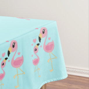 Flamingo Baby Shower Cute Tropical Tablecloth