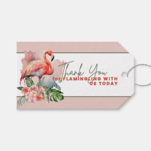 Flamingo Baby Shower Favor Tags