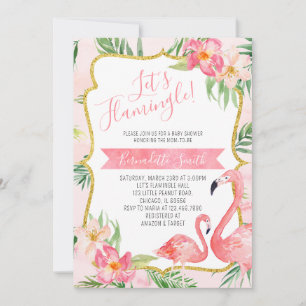Flamingo Baby Shower Invitation