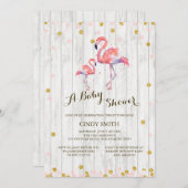 Flamingo Baby Shower Invitation (Front/Back)