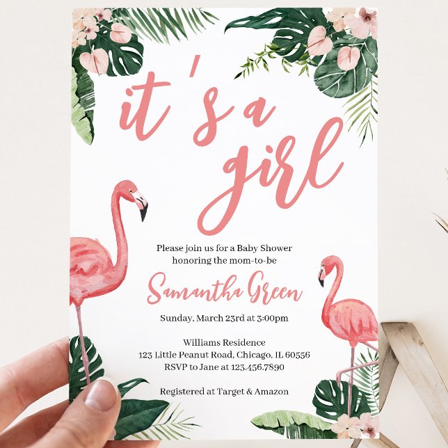 Flamingo Baby Shower Invitation (Creator Uploaded)