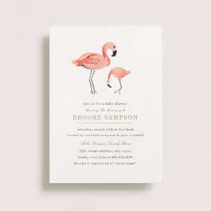 Flamingo Baby Shower Invitation