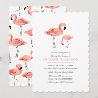 Flamingo Baby Shower Invitation