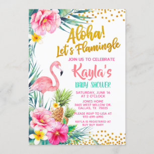 Flamingo Baby Shower Invitation