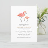 Flamingo Baby Shower Invitation (Standing Front)
