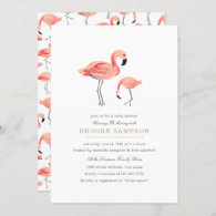 Flamingo Baby Shower Invitation