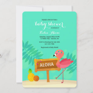 Flamingo Baby Shower Invitation
