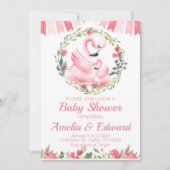 Flamingo Baby Shower Invitation Invite (Front)