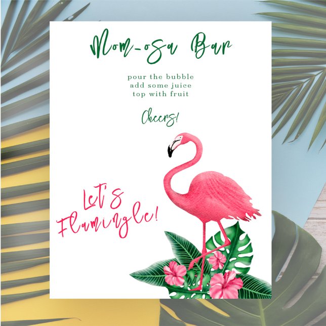 Flamingo baby shower Momosa bar Poster (Creator Uploaded)