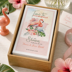 Flamingo Baby Shower Paper Guest Towel