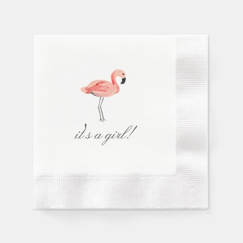Flamingo Baby Shower Paper Napkins