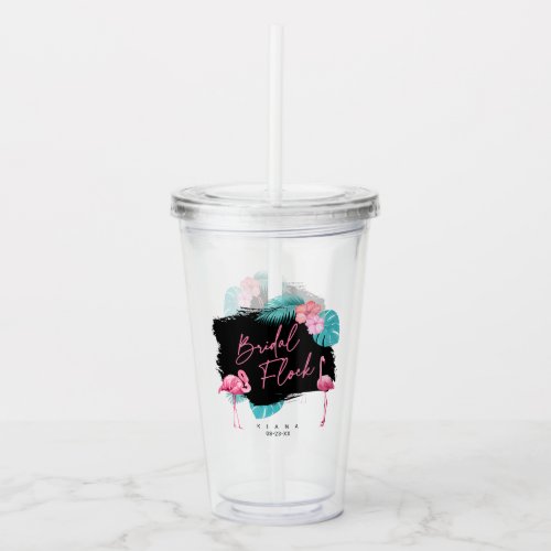 Flamingo Bachelorette Bridal Flock ID930 Acrylic Tumbler