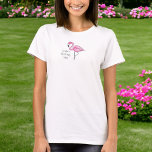 Flamingo Bachelorette Bridesmaid Flocking Tribe T-Shirt<br><div class="desc">Looking for a fun and unique shirt for your bachelorette party? Check out this Flamingo Bride's Flocking Tribe shirt! It's perfect for a girl's weekend or as a party favor. The pink flamingo design is also available on other items in the PageCreativeDesigns store.</div>