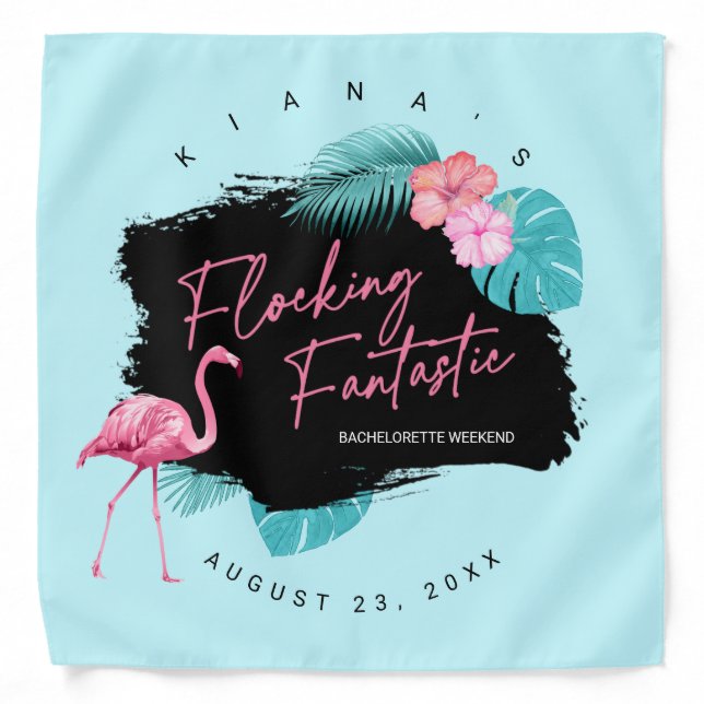 Flamingo Bachelorette Flocking Fantastic V2 ID930 Bandana (Front)