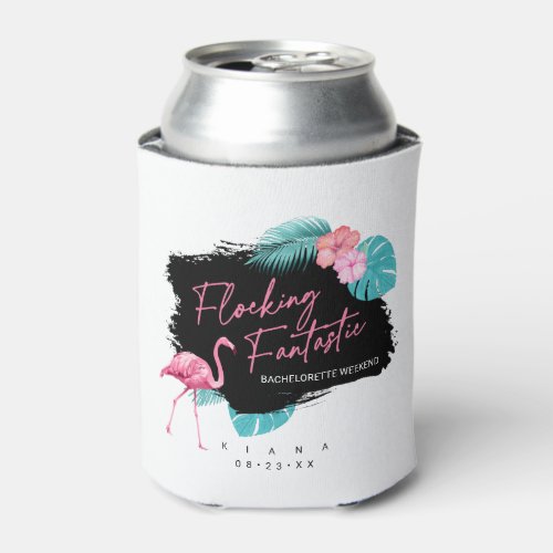 Flamingo Bachelorette Flocking Fantastic V2 ID930 Can Cooler