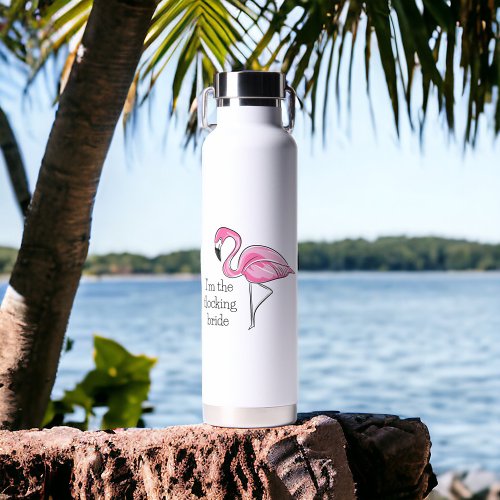 Flamingo Bachelorette Party Im the Flocking Bride Water Bottle