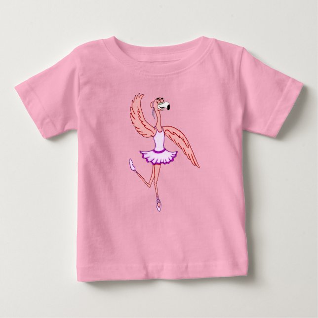 Flamingo Ballerina Baby T-Shirt (Front)