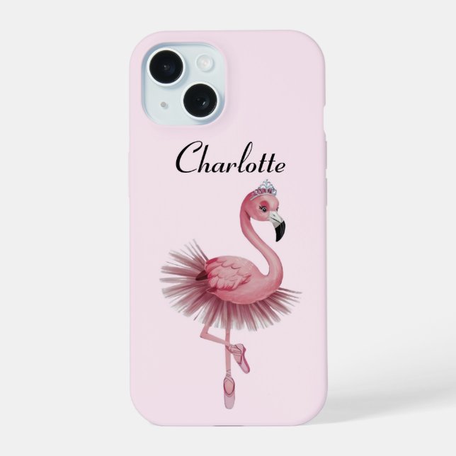 Flamingo Ballet Dancer Personalized Phone Case (Back)