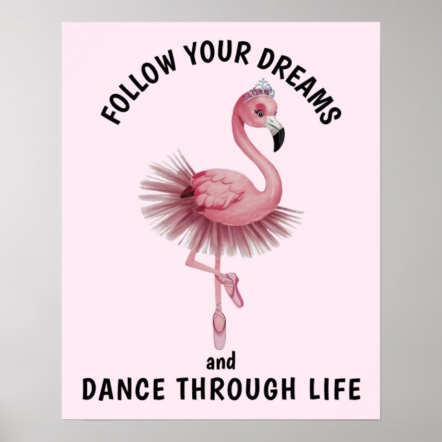 Flamingo Ballet Dancer Poster (Front)
