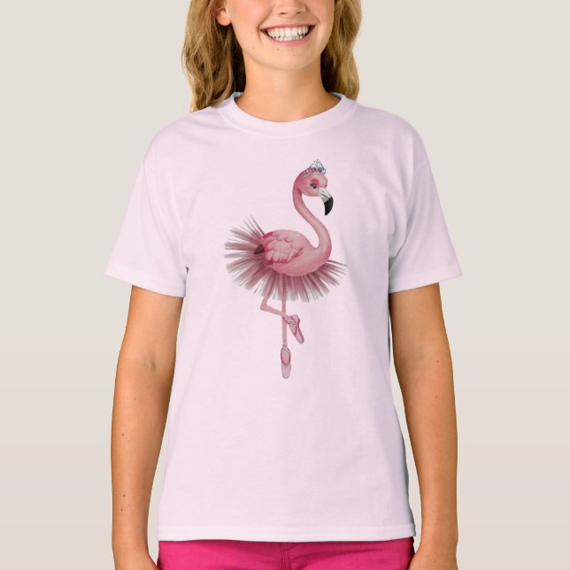 Flamingo Ballet Dancer T-Shirt (Front)