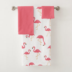 Flamingo Bath Towel Set