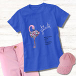 Flamingo Be Yourself Inspirational Quote T-shirt at Zazzle