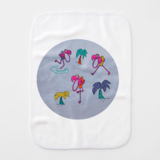 Flamingo Beach Burp Cloth