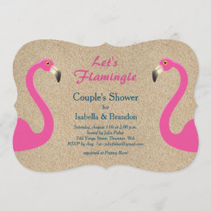 Flamingo Beach Couple's Shower Invitation