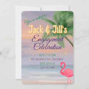 Flamingo Beach Invitation