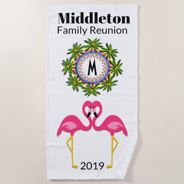 Flamingo Beach Towel (Front)