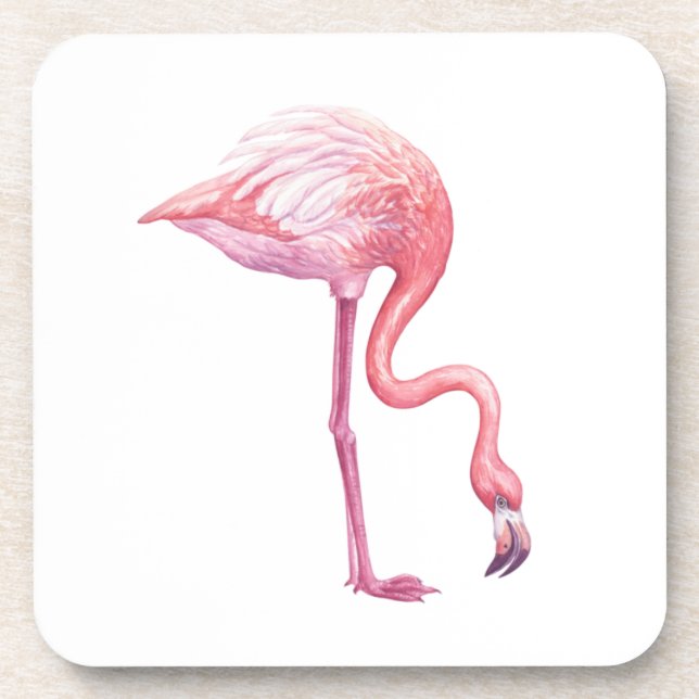 Flamingo Beverage Coaster (Front)