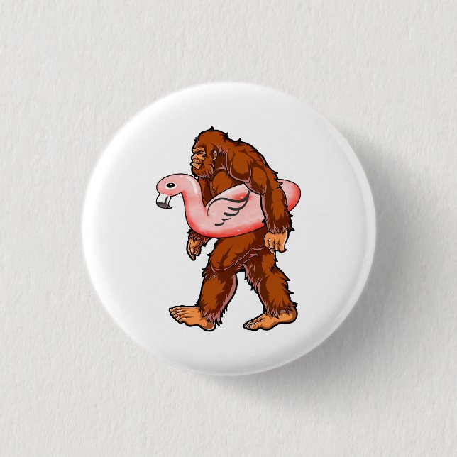 Flamingo Bigfoot Button (Front)