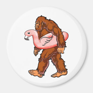 Flamingo Bigfoot Magnet