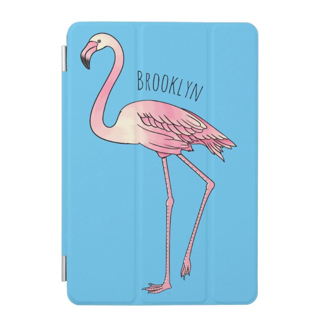 Flamingo bird cartoon illustration   iPad mini cover (Front)