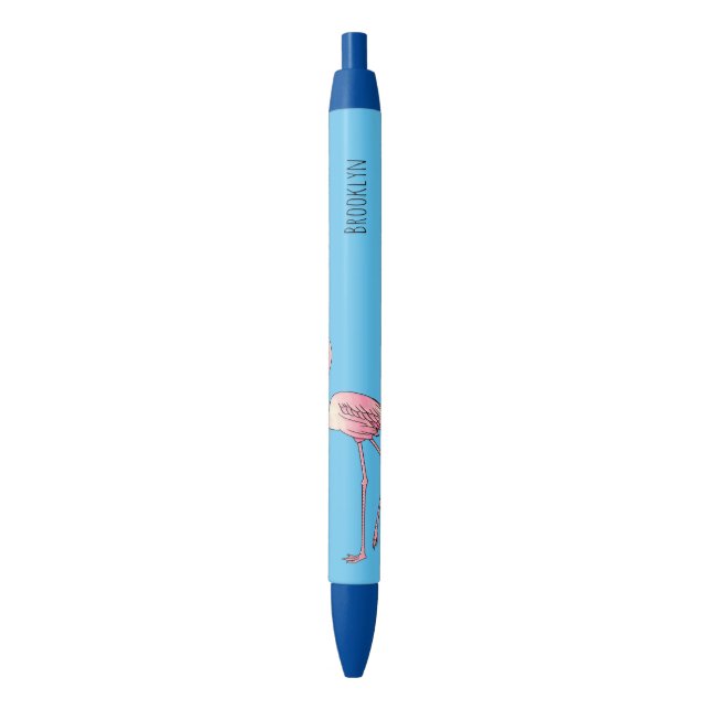 Flamingo bird cartoon illustration pen (Front Vertical)